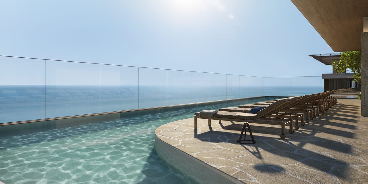 Infinity Fortaleza — Piscina no rooftop e solário