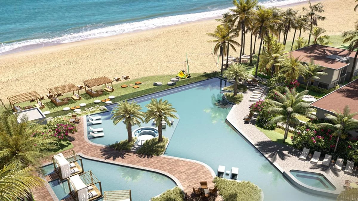 Piscina e paisagismo do Ocean Garden Cumbuco