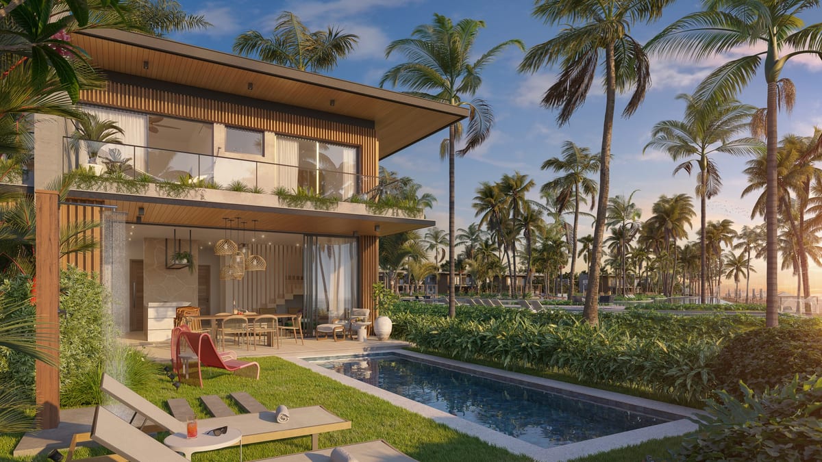 Casas contemporâneas e paisagismo do Ocean Garden